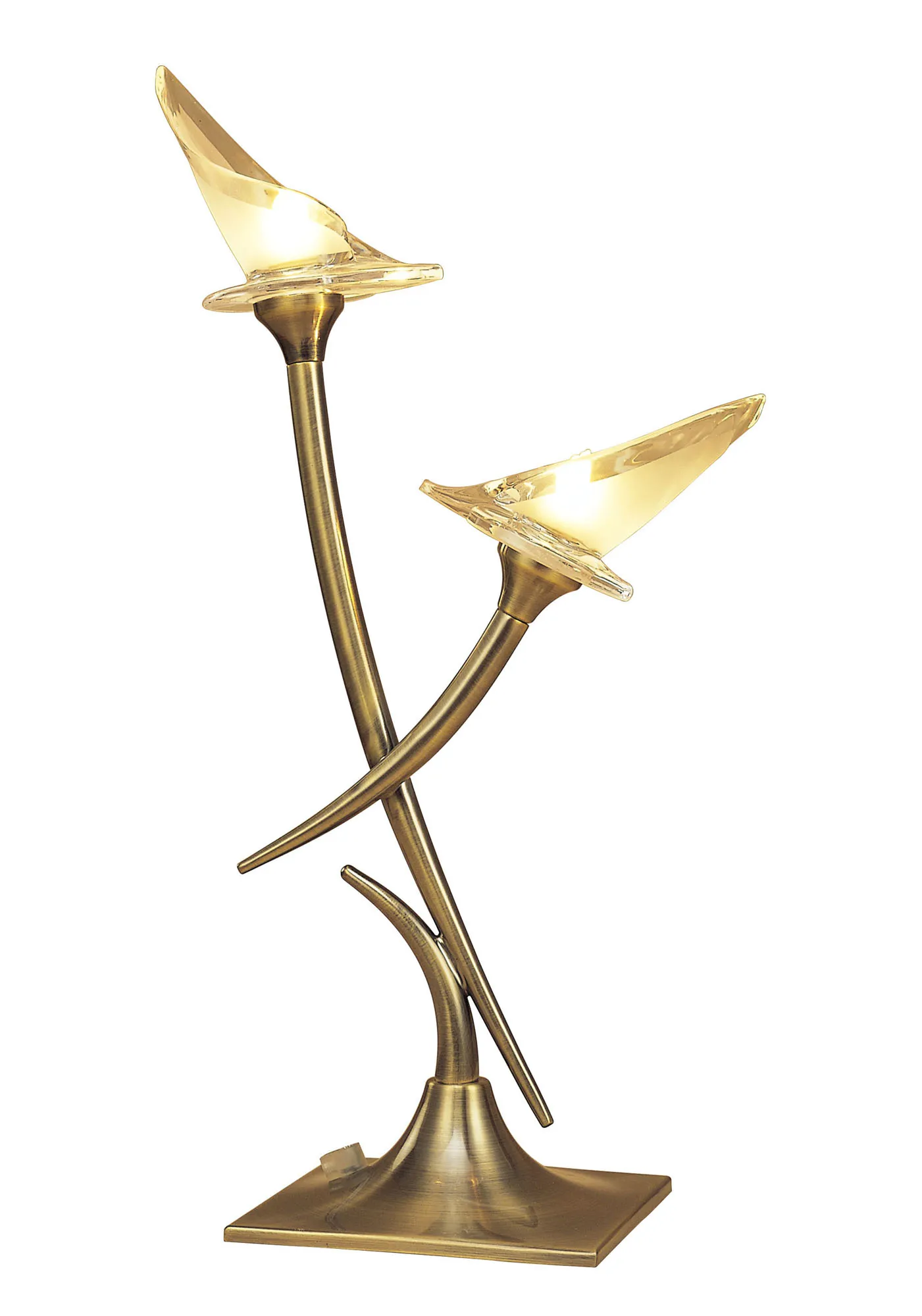 Flavia Antique Brass Table Lamps Mantra Armed Table Lamps